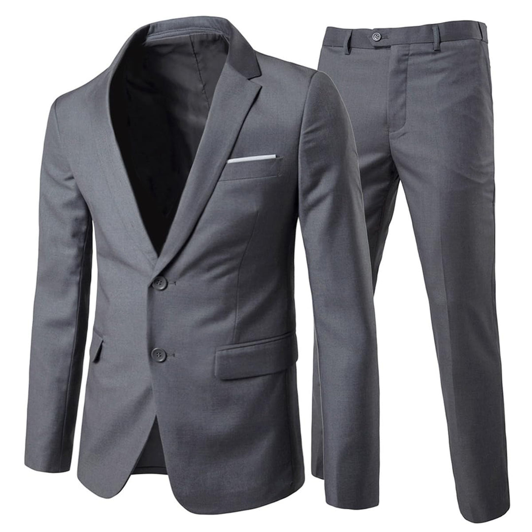 Allthemen Anzug Herren Anzug 2 Teilig Slim Fit Herrenanzug Hochzeit Anzüge Herren Modern Sakko für B