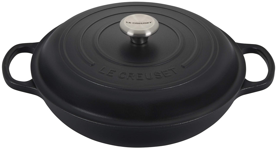 LE CREUSET Kochtopf, Gusseisen, Schwarz Matt, 30 cm, Schwarz Matt