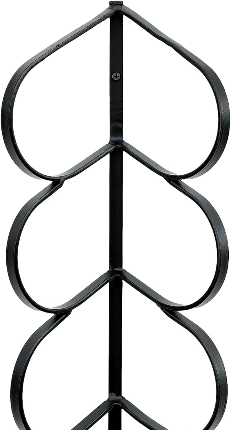 DanDiBo Weinregal 7 Herzen Wandmontage Metall Schwarz 96317 Flaschenständer für 7 Flaschen Flaschenr