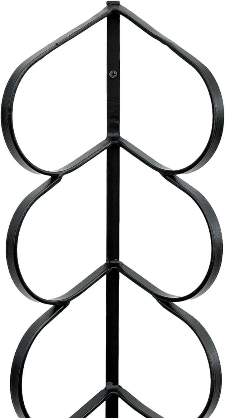 DanDiBo Weinregal 7 Herzen Wandmontage Metall Schwarz 96317 Flaschenständer für 7 Flaschen Flaschenr