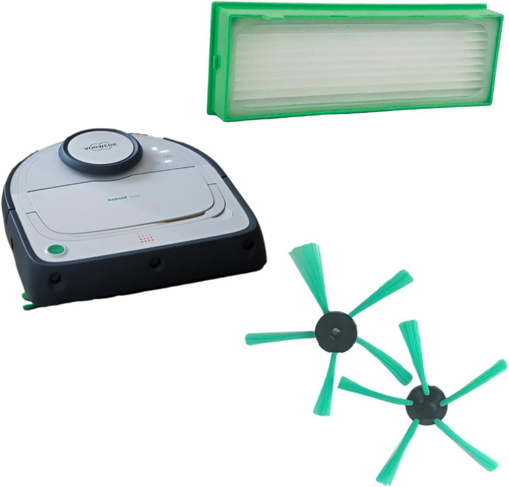 Set 4 Ersatzfilter 4 Seitenbürsten geignet für Vorwerk VR 200 VR 300 Saugroboter Filter Set 4 Filter