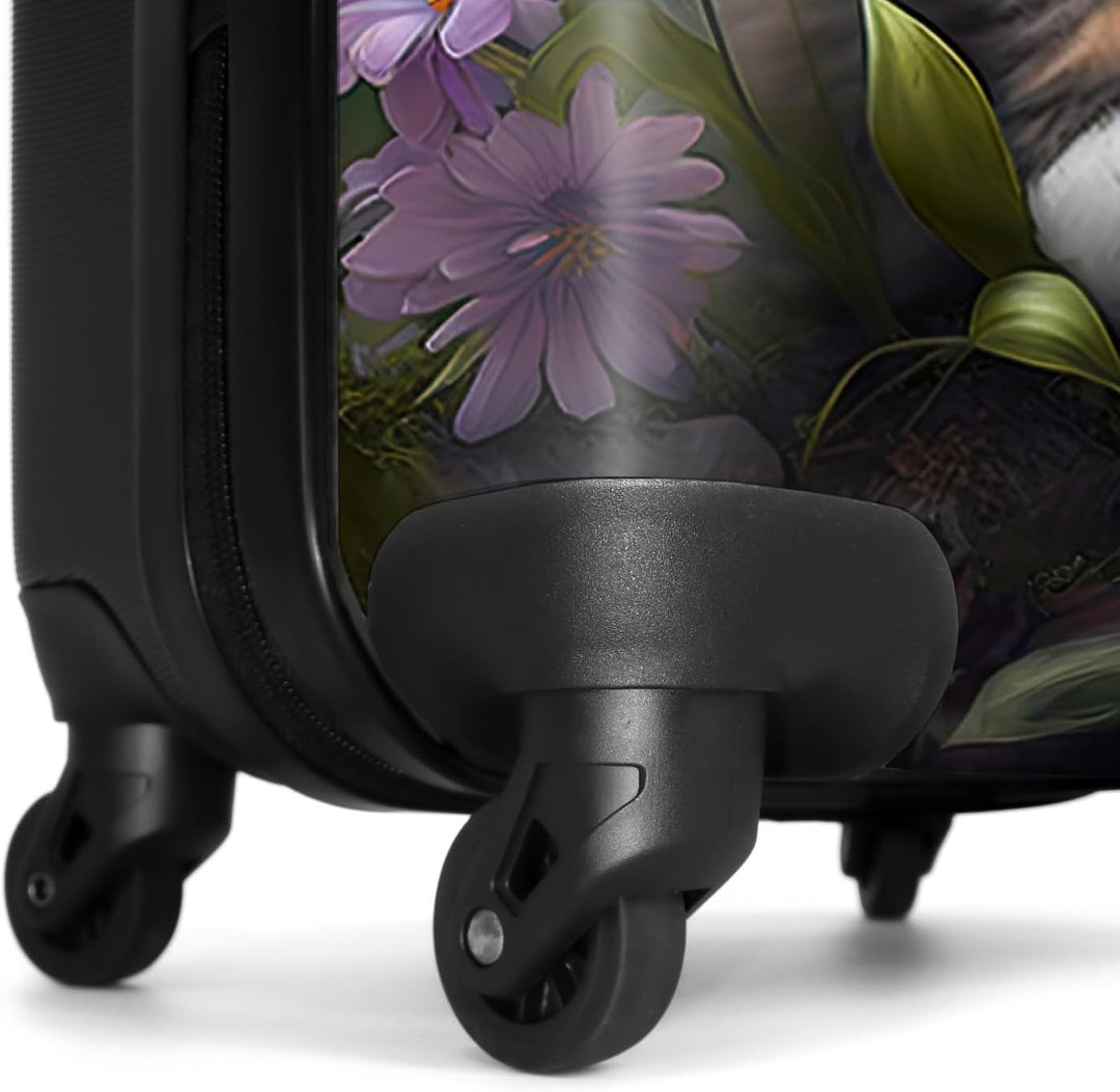 NoBoringSuitcases.com® Koffer Handgepäck Trolley Rollkoffer Kleine Reisekoffer - Kätzchen - Illustra
