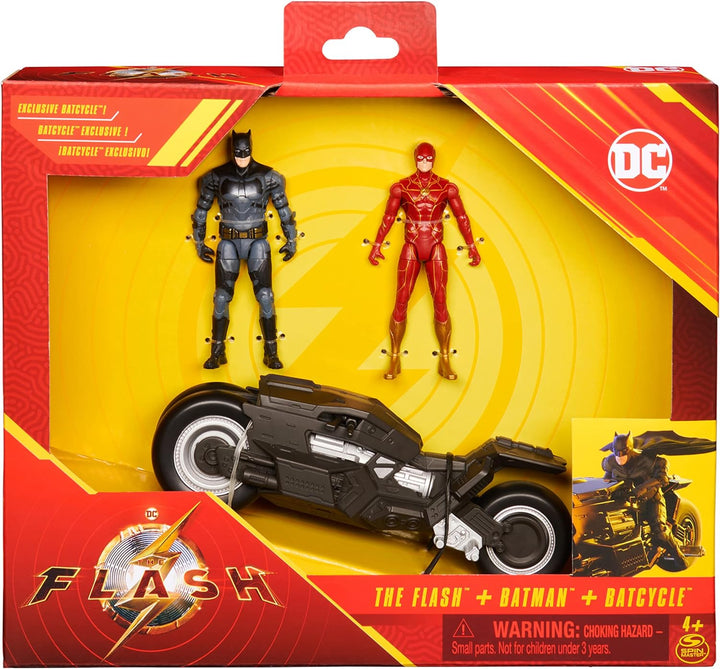 DC Comics 6066861 4in Batcycle w 2 Figs I, L