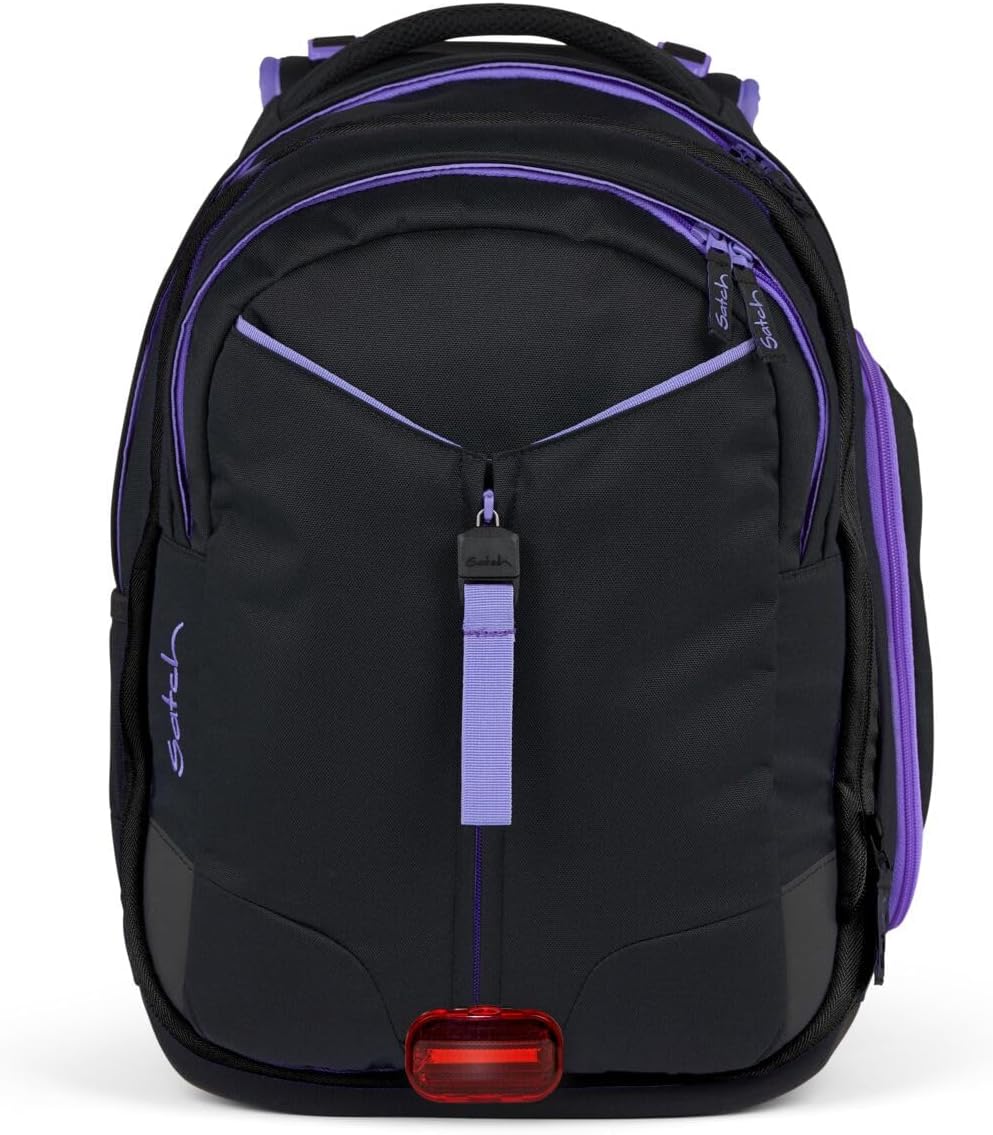 Satch Match Schulrucksack Set 3tlg. (Purple Phantom) inkl. Schlamperbox und Sporttasche, Purple Phan