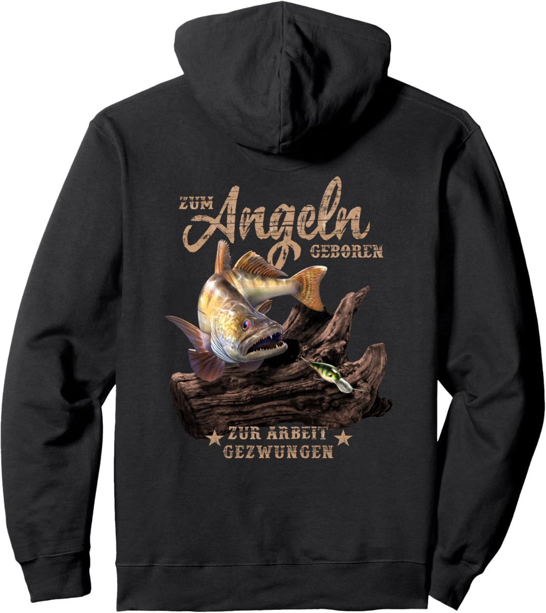Zum Angeln geboren – Spruch für Zander Angler Pullover Hoodie