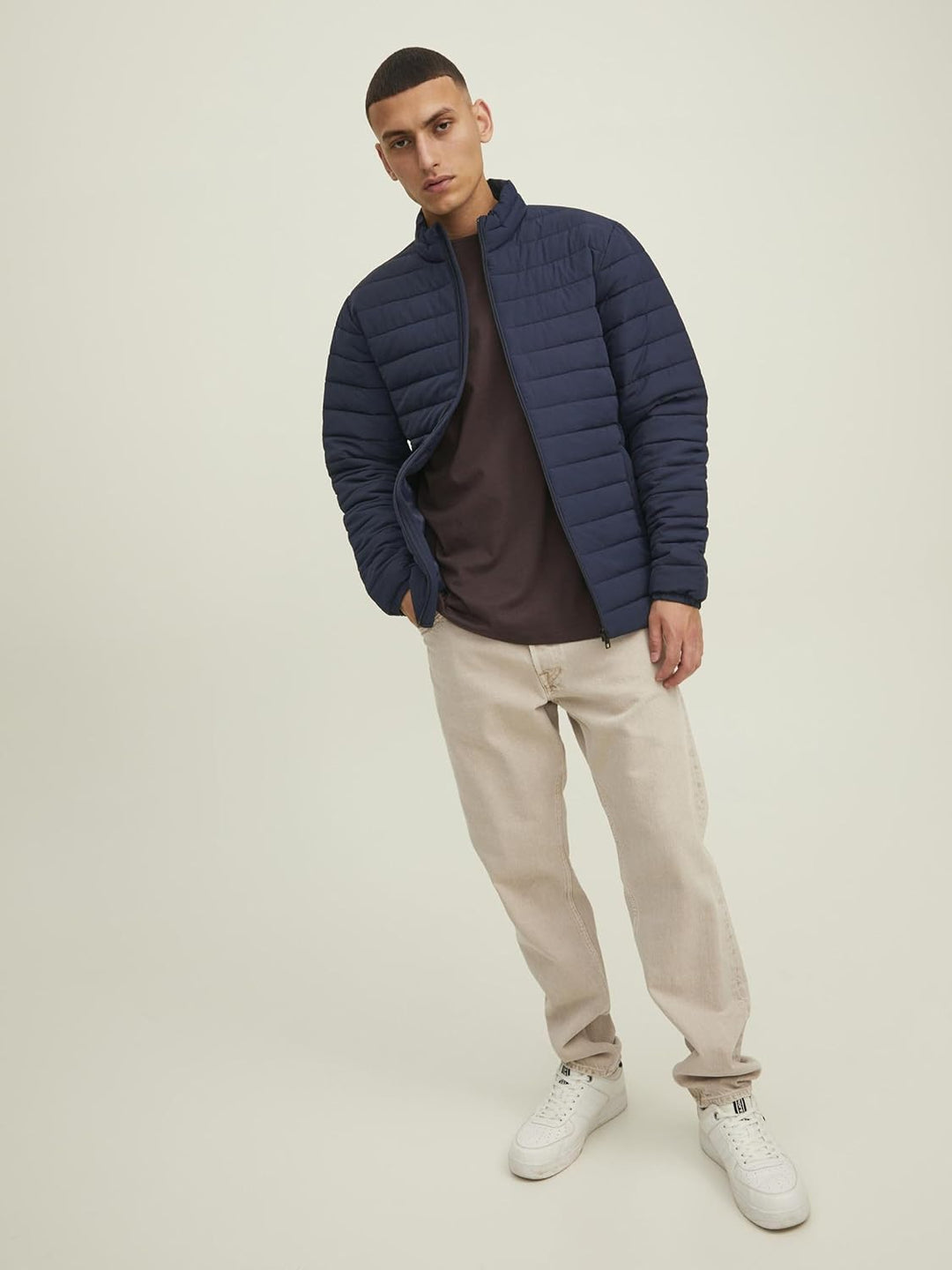 JACK & JONES Herren Jjerecycle Puffer Collar Noos Gesteppt, Navy Blazer