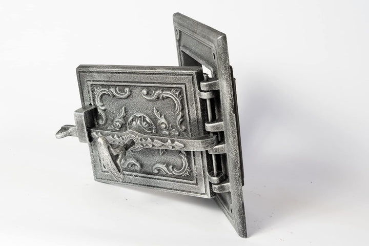 SEZAM Polish Foundry Gusseisen Schornsteinreinigung Aussentür, Alte Silberne Farbe 32.50x7x30cm, Sil