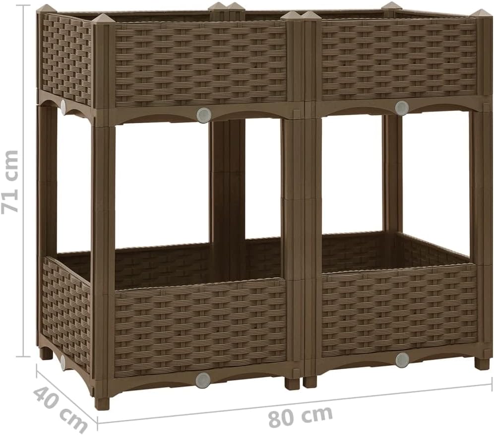 vidaXL Hochbeet Pflanzkasten Pflanzbeet Gemüsebeet Blumenbeet Blumenkasten Frühbeet Gartenbeet Blume