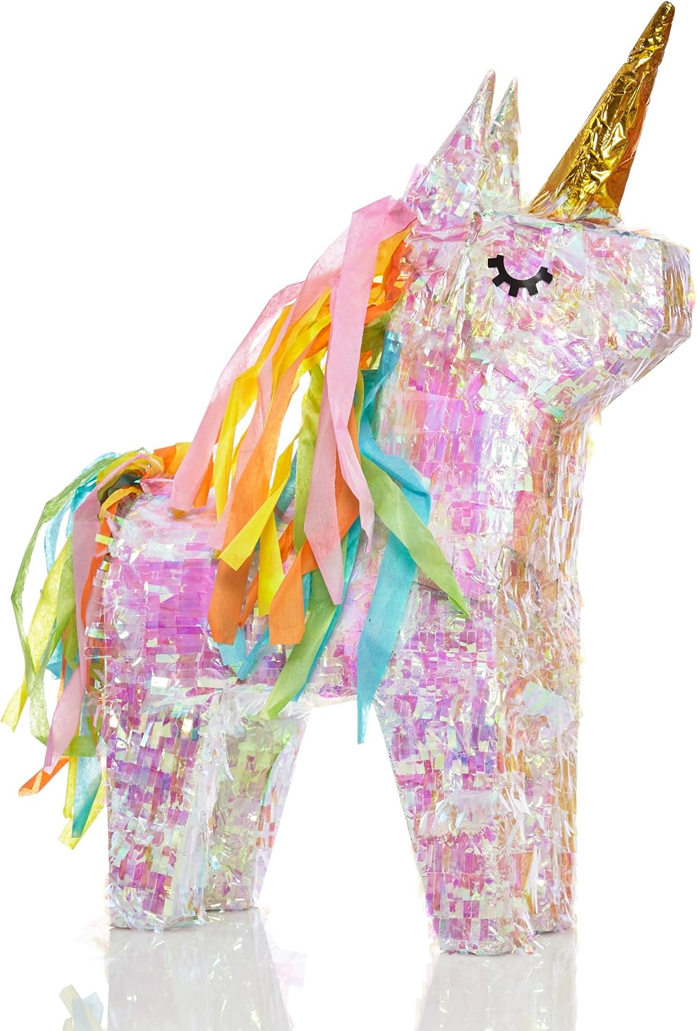 Lumaland Pinata Set zum Befüllen inkl. Schläger & Augenbinde | Magisches Einhorn ideal für Kinder-Ge