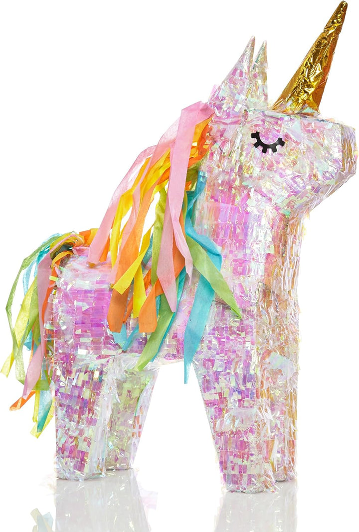 Lumaland Pinata Set zum Befüllen inkl. Schläger & Augenbinde | Magisches Einhorn ideal für Kinder-Ge