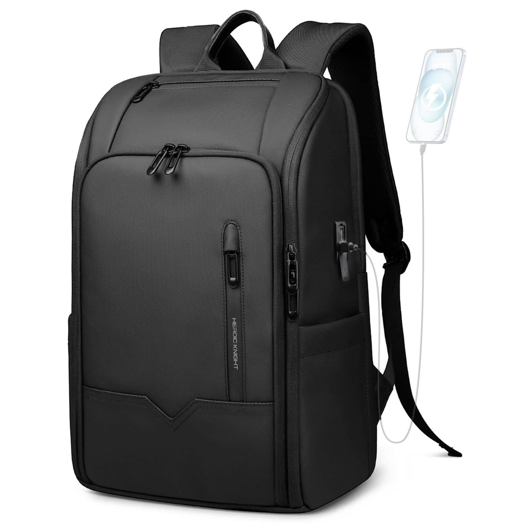Business Rucksack Herren 15,6 Zoll Laptopfach | Wasserdichter Arbeitsrucksack mit USB-A &amp; USB-C Lade