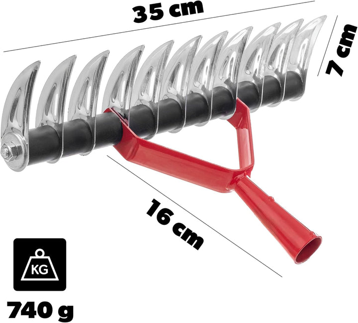 KADAX Rasenlüfter, manueller Vertikutierer für Garten, Rasen, Moos, Gartenzubehör aus Metall, Schnei