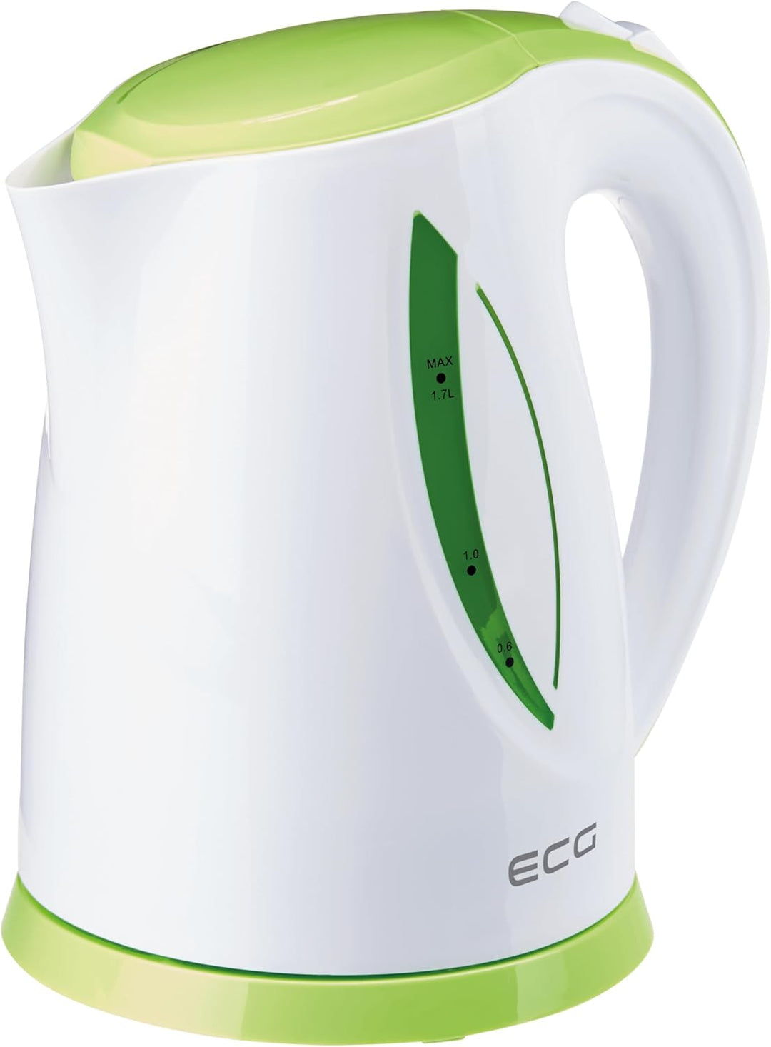 ECG RK 1758 Green, Wasserkocher, 1,7 Liter, Grün-weiss, Plastik, 1.7 liters