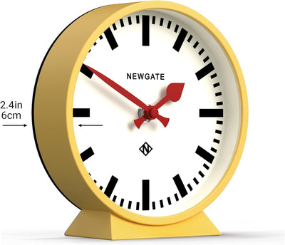 NEWGATE® M Kaminuhr für Kaminsims, geräuschlos, kein Ticken, moderne Kaminuhr, kleine Kaminuhr, Bahn