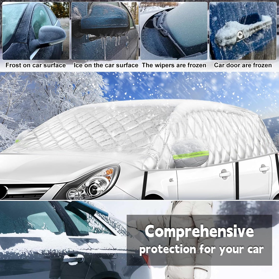 Halbgarage für Opel Corsa 2006-2025, Halbe Autoabdeckung Winter Sommer, Abdeckplane Auto Schutz vor