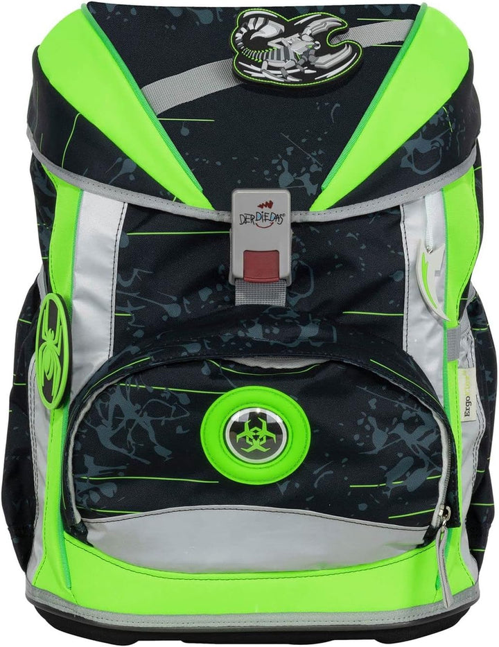 DerDieDas Schulrucksack Set 5-TLG. Ergoflex Buttons Scorpio