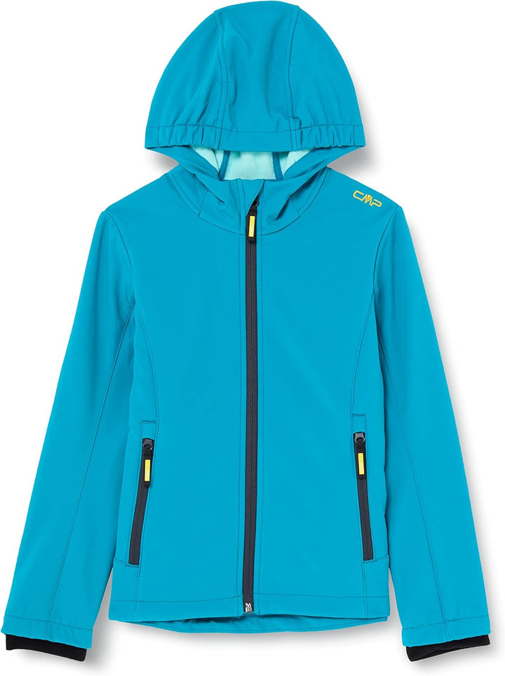 CMP Unisex Kinder Softshelljacke für Kinder Softshelljacke für Kinder mit fester Kapuze 164 See, 164