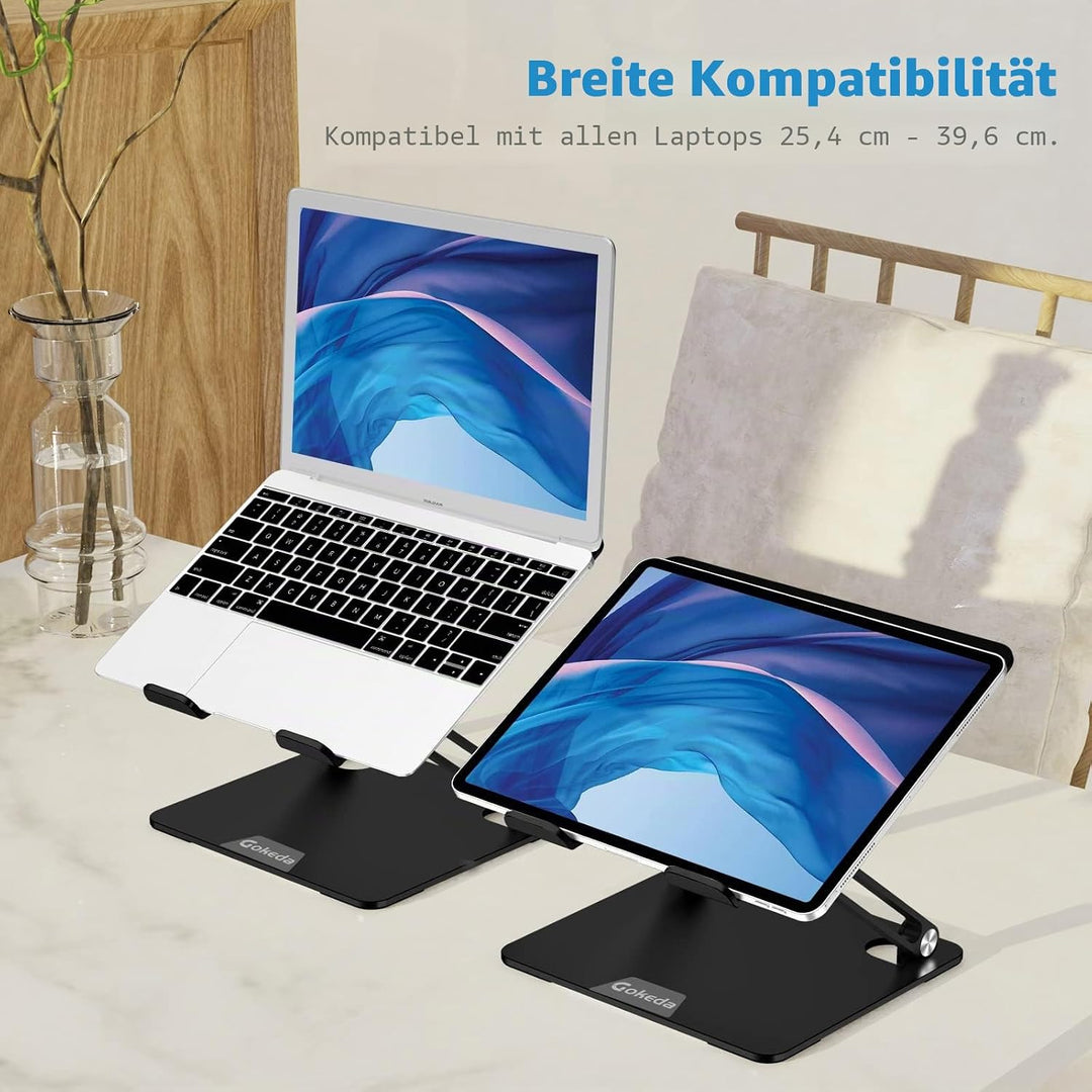 Gokeda Laptop Ständer, ergonomischer Laptopständer aus Aluminiumlegierung für den Schreibtisch, Note