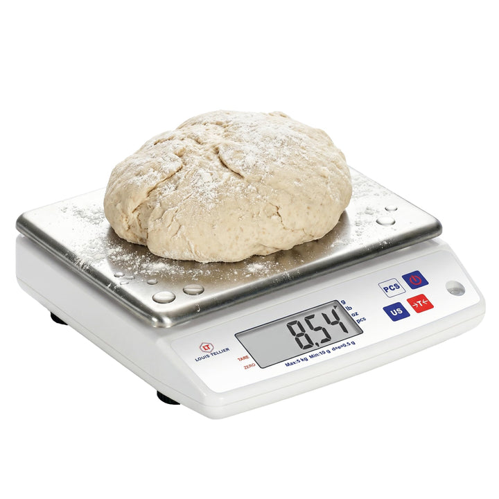 LOUIS TELLIER, Professionelle Elektronische Waage, 5 kg, IP53, Genauigkeit 0,5 g, Abnehmbare Waagsch