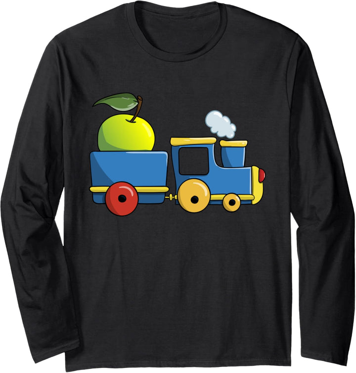 Cartoon Train Erster Schultag Kinder Langarmshirt