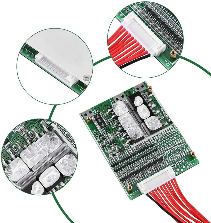 BMS PCB Batterie Schutzbrett mit Ausgleichfunktion, BMS 10S 36V 35A Lithium Battery Charger Überladu
