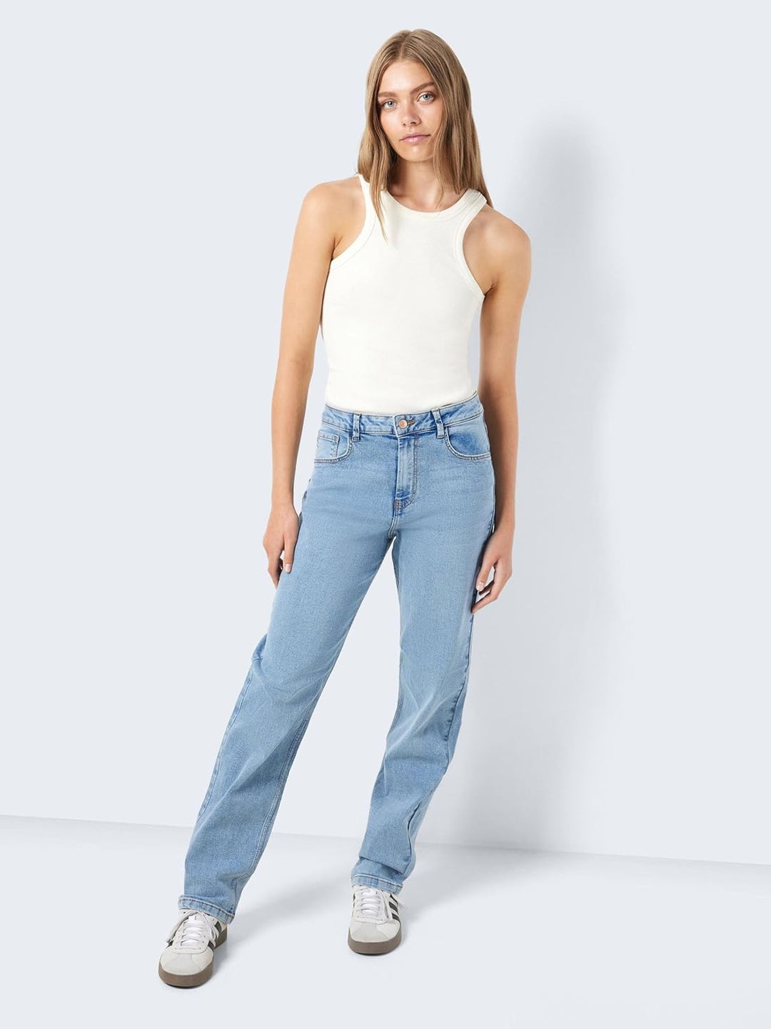 Noisy may Damen Jeans 27W / 32L Light Blue Denim, 27W / 32L Light Blue Denim