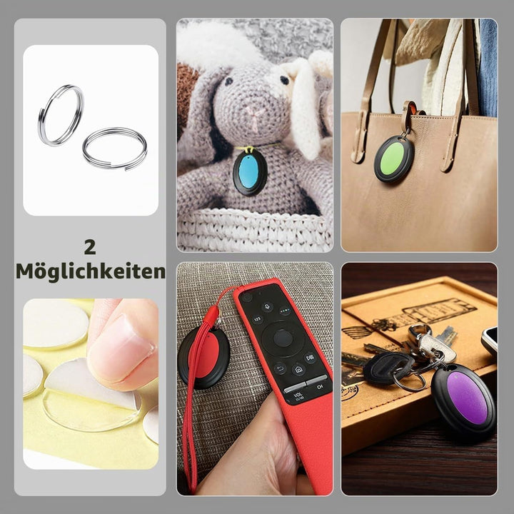 VODESON Schlüsselfinder Wireless Key Finder mit 4 Empfängern RF Item Locator, Item Tracker Support F