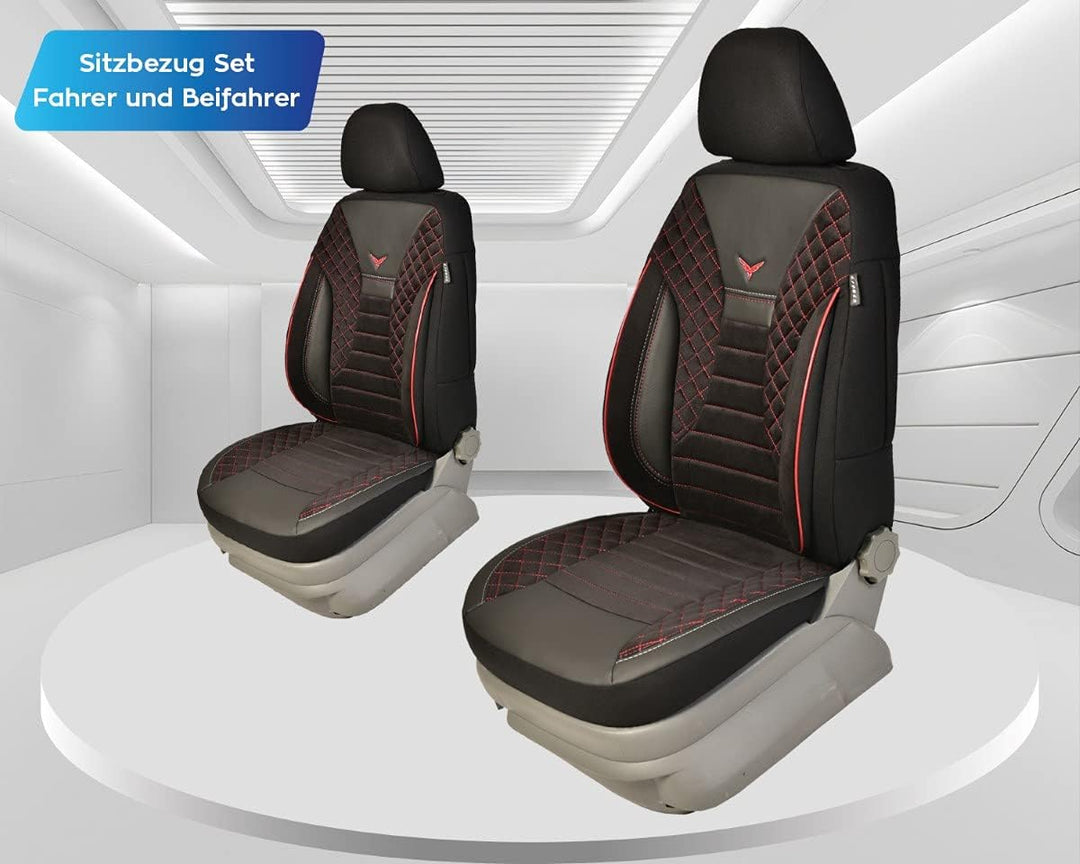 BREMER SITZBEZÜGE Mass Auto Schonbezüge kompatibel mit Jeep Compass 2 Fahrer & Beifahrer Set ab 2016
