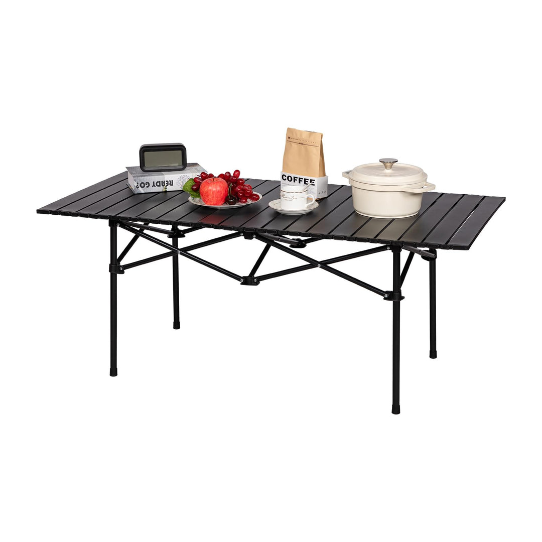 Eisen Klappbarer Camping Tisch, Klapptisch für Garten, Outdoor Beistelltisch Faltbar, Ultraleicht, C