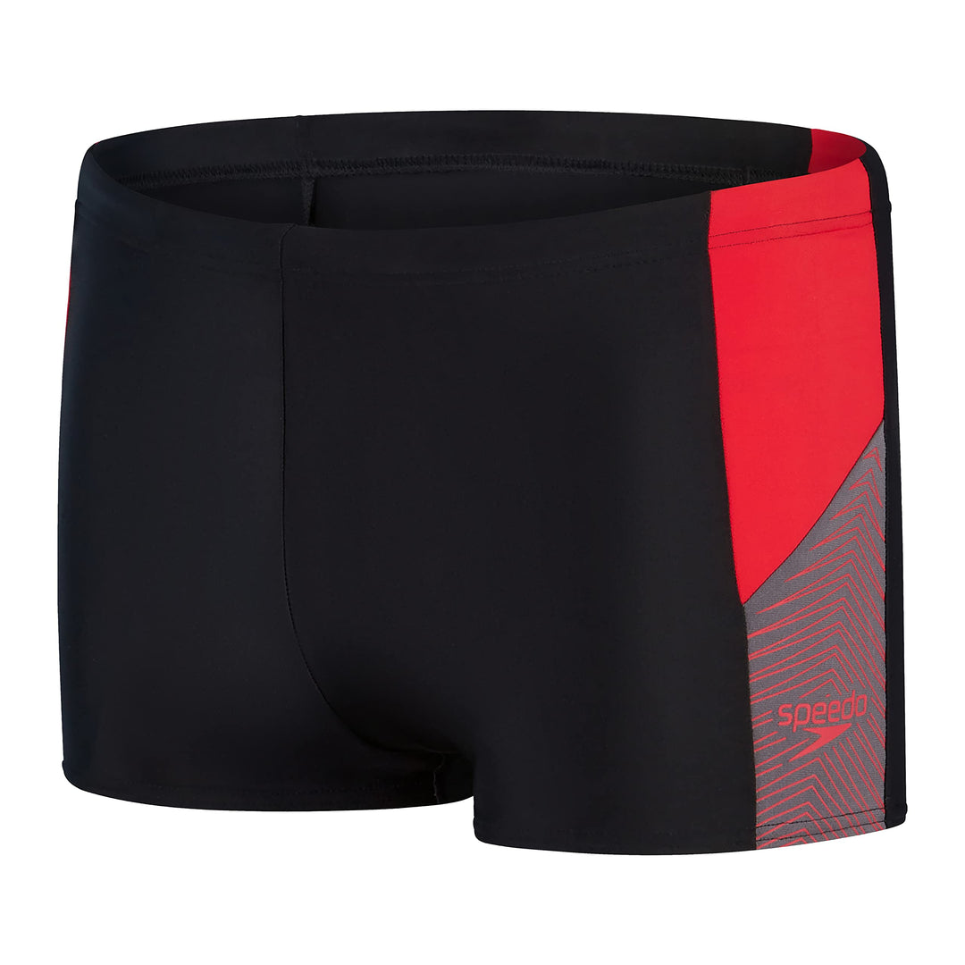 Speedo Herren Dive I Aquashort 26 Schwarz/Fed Rot/Dove Grau, 26 Schwarz/Fed Rot/Dove Grau