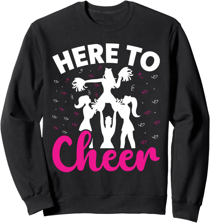 Hier zum Jubeln Lustige Cheerleader Cheer Mädchen und Frauen Sweatshirt