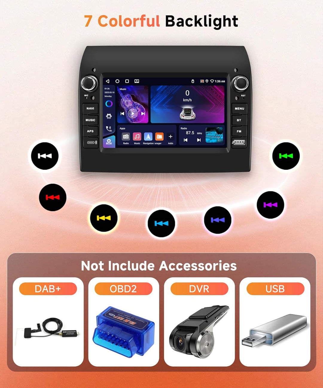 4G+64G Android Autoradio für FIAT Ducato 2008-2015/Peugeot Boxer 2/Citroen Jumper 2011-2015 Wireless