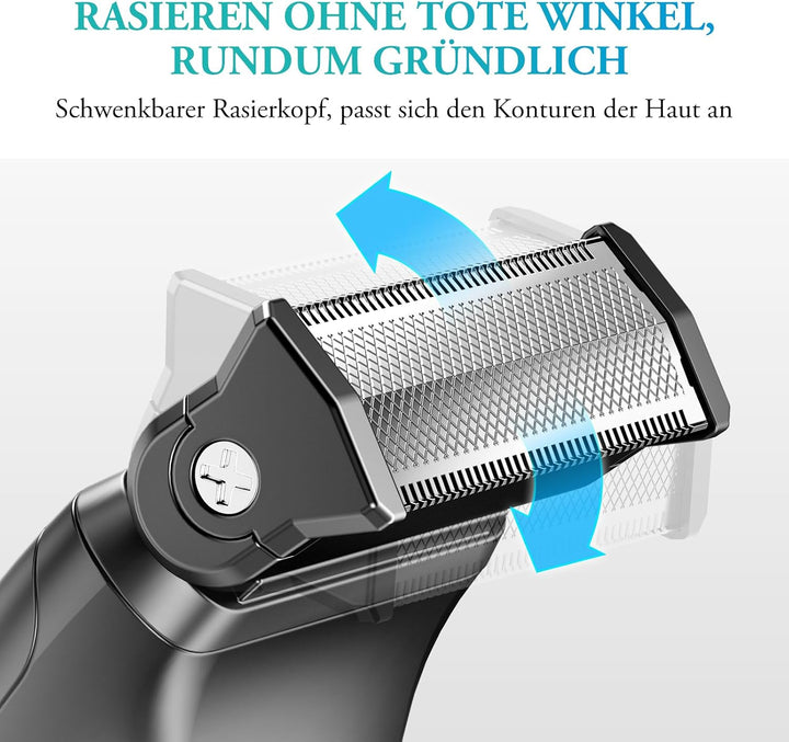 Scherkopf für Intimrasierer Mann, kensen T-förmiger Austauschbarer Rasierkopf Schwimmender Schneidek