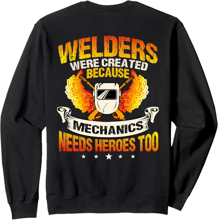 Welder Gifts Funny Welding Image On Back Of Shirt Sweatshirt
