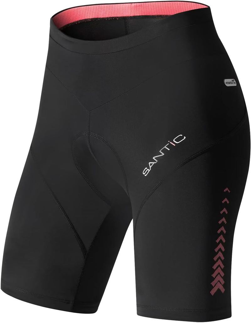 Santic Fahrradhose Damen Gepolstert Kurz Radlerhose Damen Radhose Damen mit Sitzpolster Radsportshor