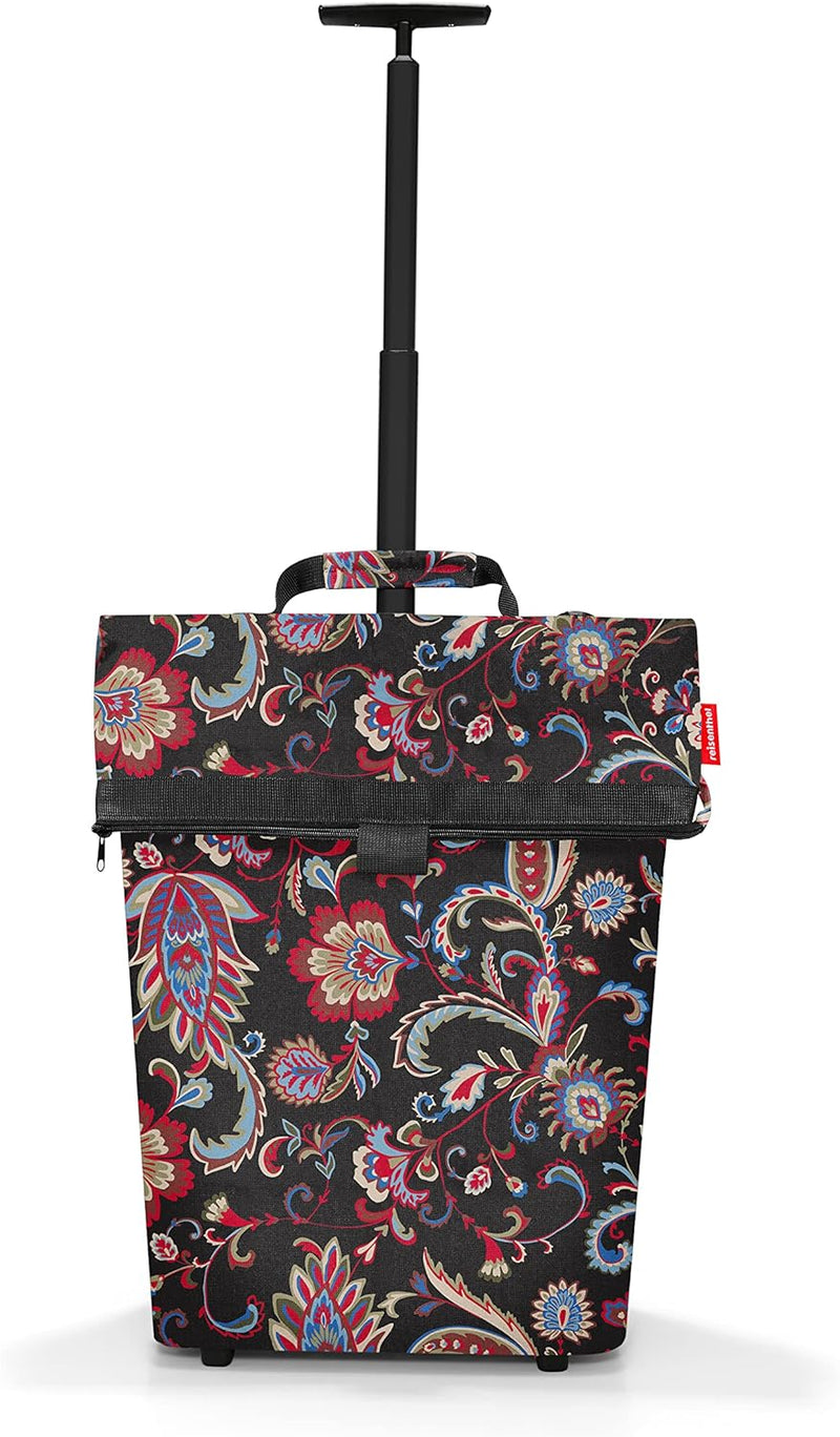 reisenthel Trolley M Frame Paisley Black Tragbarer Einkaufstrolley mit stabilem Aluminiumrahmen Aus