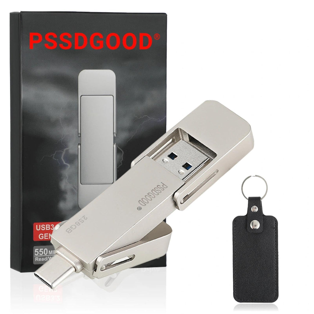 256GB USB-C Stick,schnell 550MB/s 2-in-1 Type C+ USB A 3.2 Gen2 Externe SSD | USB 3.2 Gen 2 Solid St