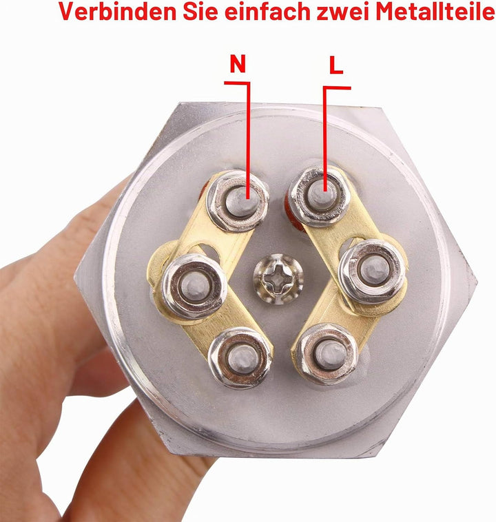DERNORD 1-1/4 Zoll Heizelement 3U Typ Elektrischer Brühwassererhitzer BSP Gewinde Edelstahlflansch (