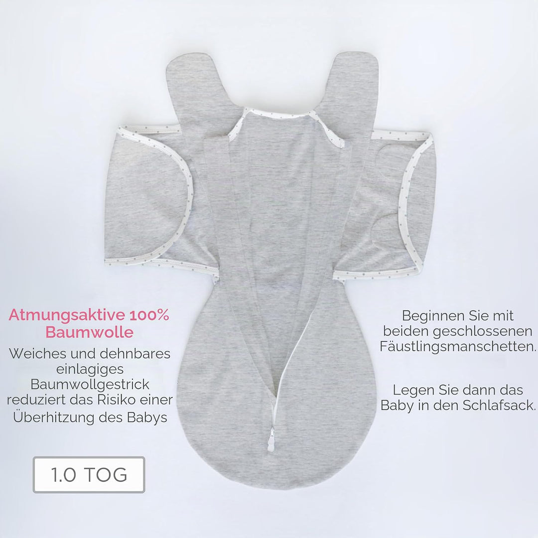 SwaddleDesigns Unisex Baby Omni 6-Wege Omni (1er Pack) Small (2.7-6.4 kg) Meliertes Haferflocken, Sm