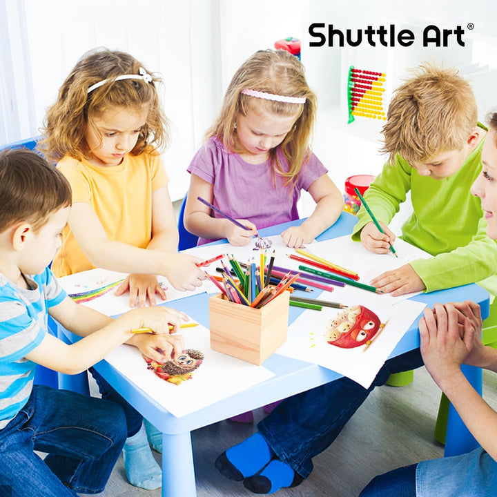 Shuttle Art 408 Pack Buntstifte Schule Set, 12 Farben Malstifte für Kinder plus 20 Anspitzer, Buntst