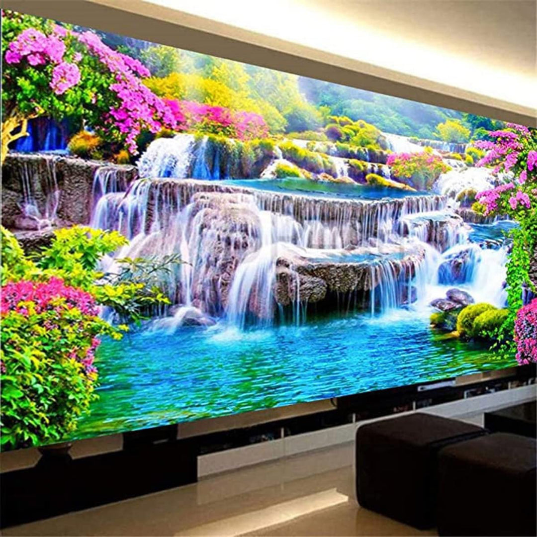 Instarry 5D Diamant Painting Bilder Full Gross Landschaftsmalerei Home Decoration 100x40 cm Wasserfä