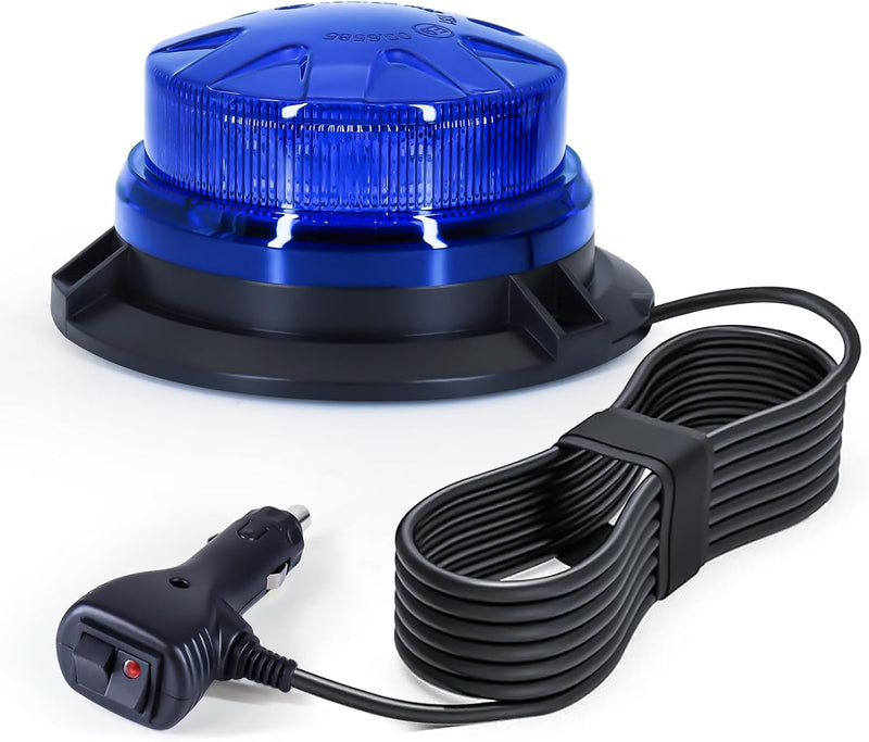 antom LED Rundumkennleuchte,12V-24V Blau Rundumleuchte mit magnetischem und 3 Meters-Kabel für Gabel