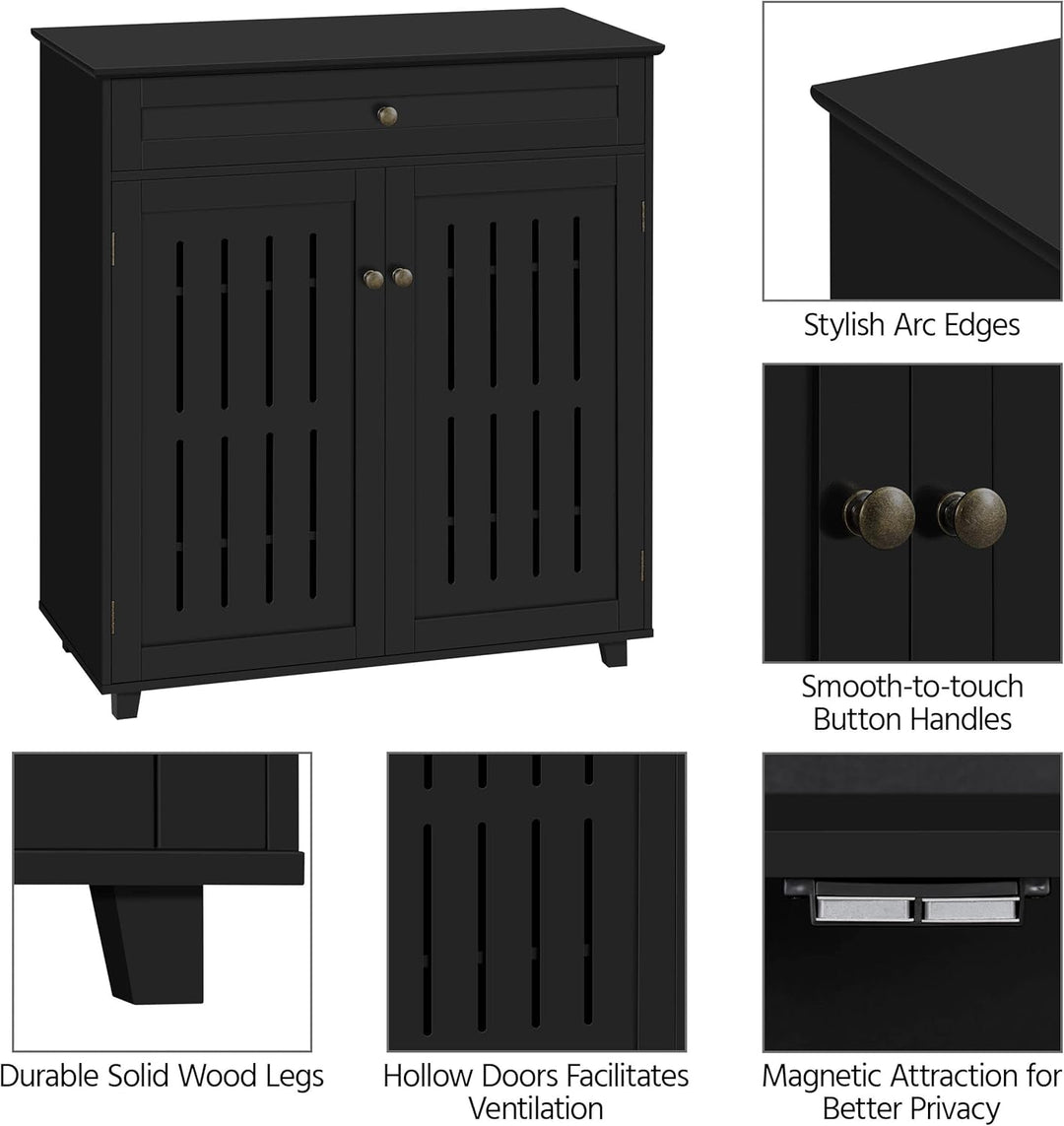 Yaheetech Schuhschrank mit Schublade & Verstellbaren Einlegeböden & Lamellentür Schuhregal Schuhaufb