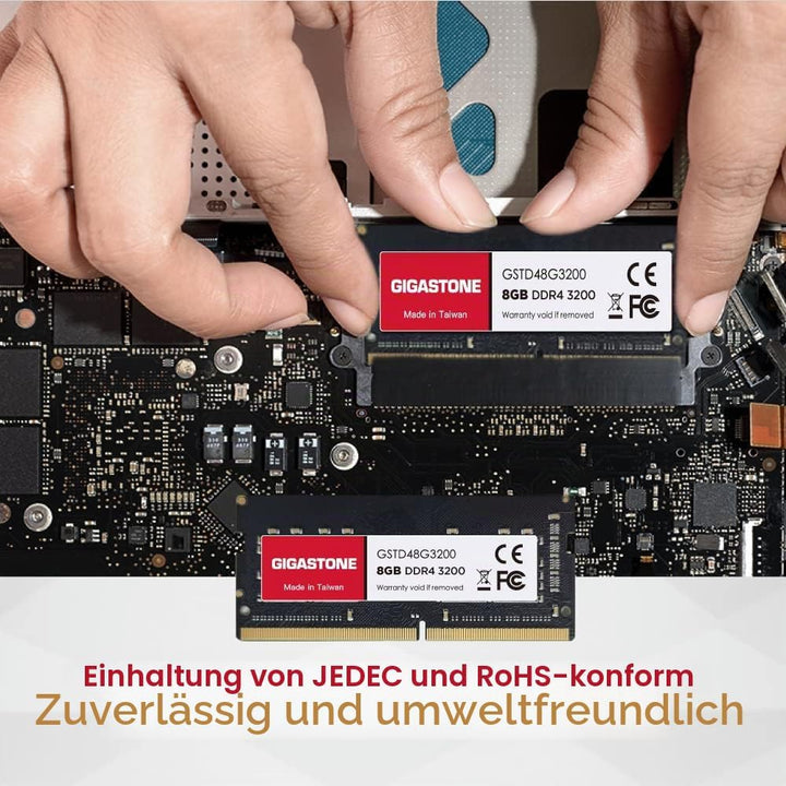[DDR4 RAM] Gigastone Laptop RAM 8GB DDR4 Ram 8GB DDR4-3200MHz PC4-25600 CL22 1.2V SODIMM 260 Pin/Pol