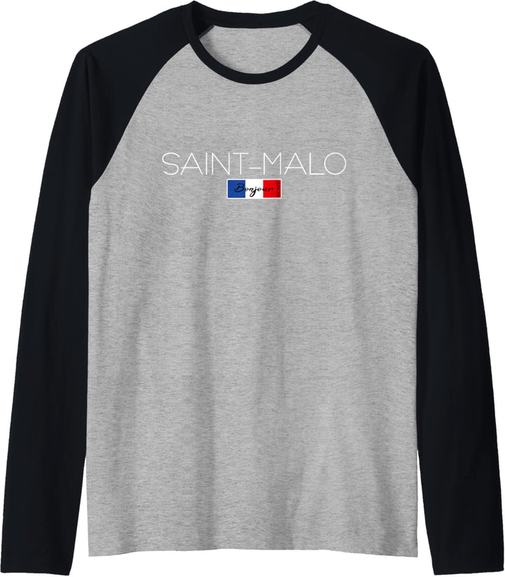 Saint-Malo Frankreich Urlaub Sommerparty weisse Schrift Raglan