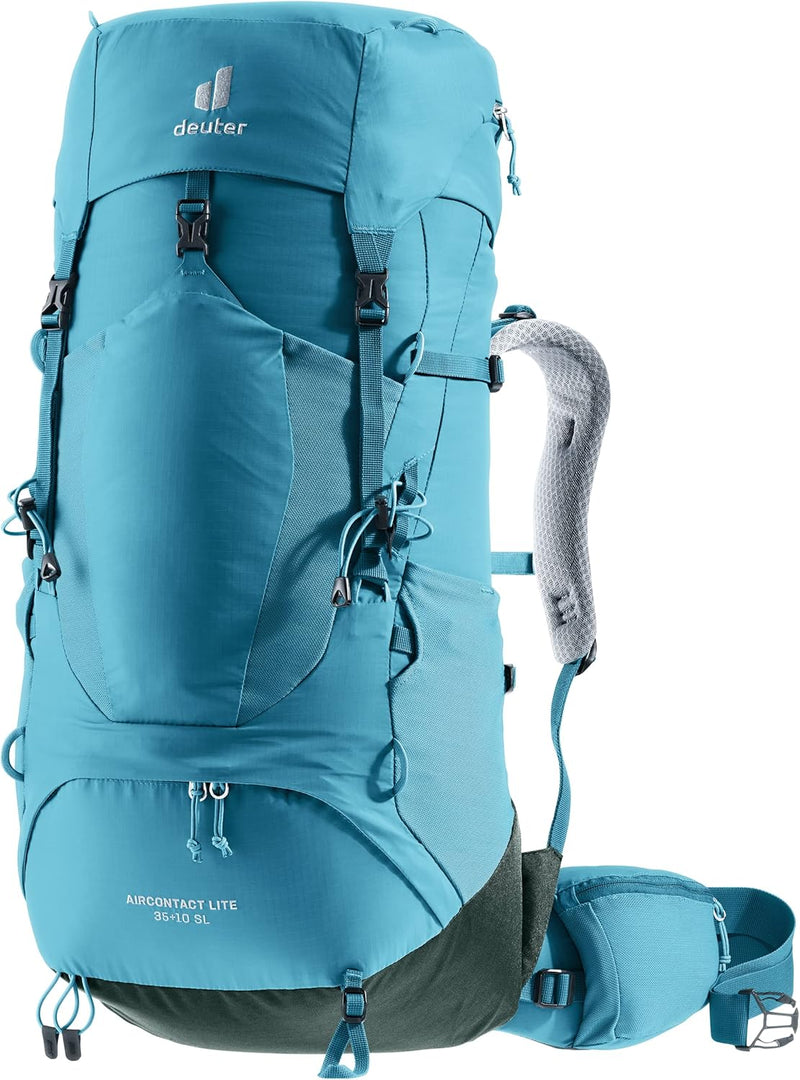 deuter Damen Aircontact Lite 35 + 10 Sl Trekkingrucksack (1er Pack) 35+10 L Lagoon-ivy, 35+10 L Lago