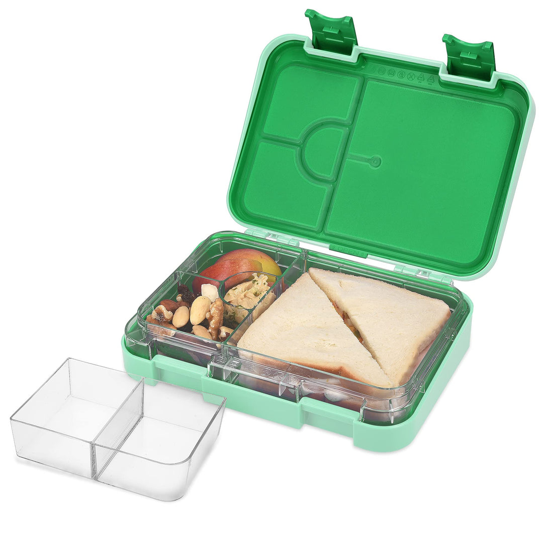 Navaris Bento Box Lunch Box Brotdose Vesperbox - auslaufsicher mit variablen Fächern - herausnehmbar