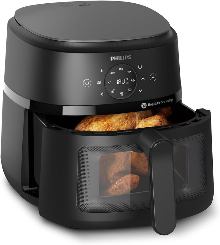 Philips Airfryer 2000-Serie 6,2L - Sichtfenster, Digitaler Touchscreen, 13 Kochoptionen, Bis zu 90%