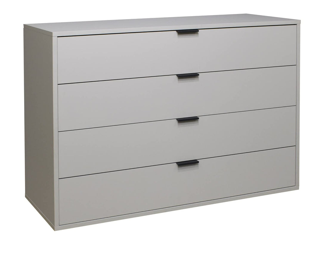 Bonnie/KO_04-119 Kreidegrau matt Lack Schubladenkommode Kommode Sideboard ca. 119 x 87 x 45 cm