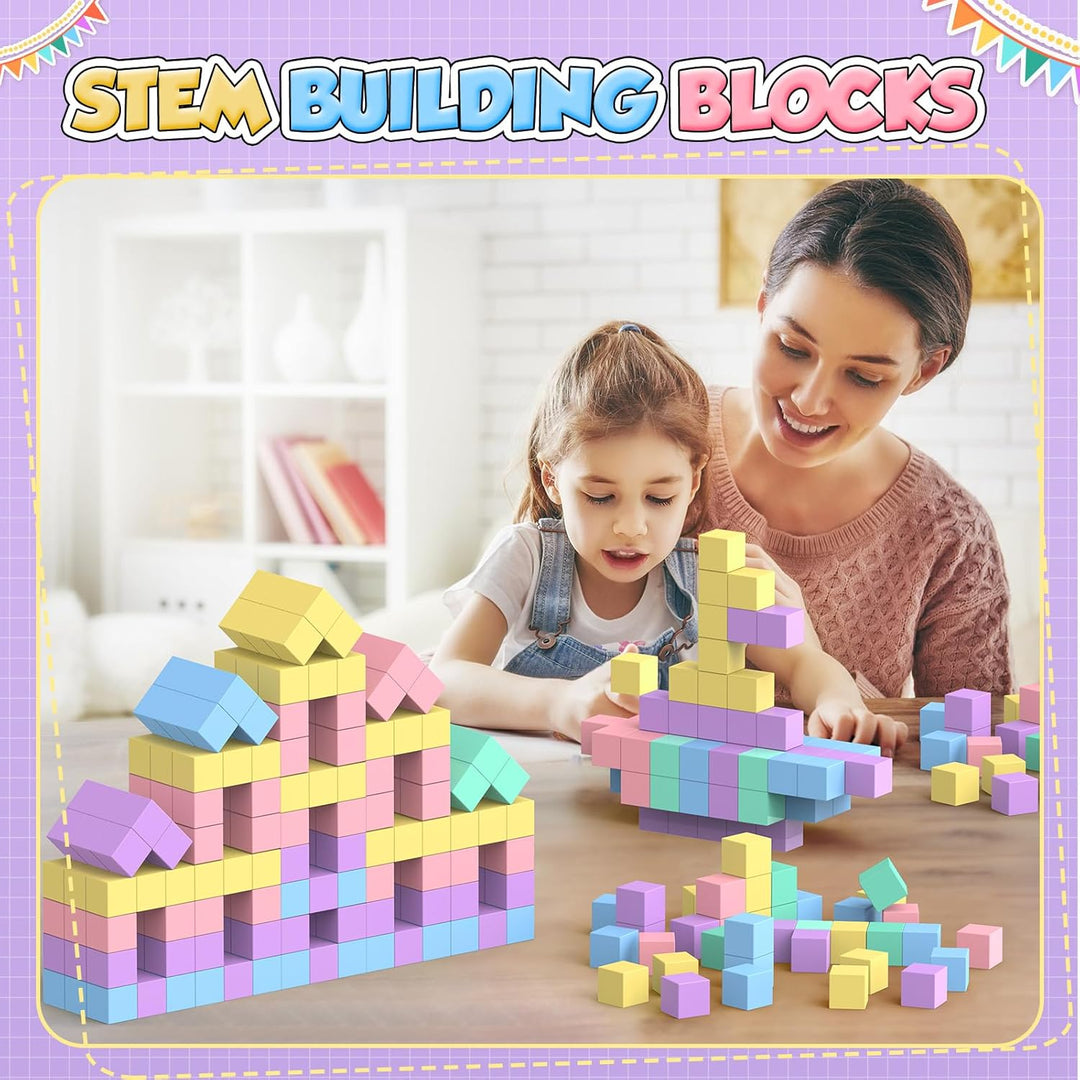 HaoVrisn Magnetische Bausteine Blöcke für Kinder, 45 Stück Magnetbausteine Magnet Spielzeug Kinder,